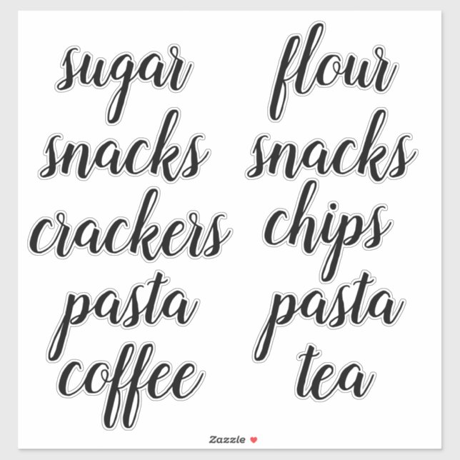 Sticker Étiquette de script de l'organisation de l (Feuille)