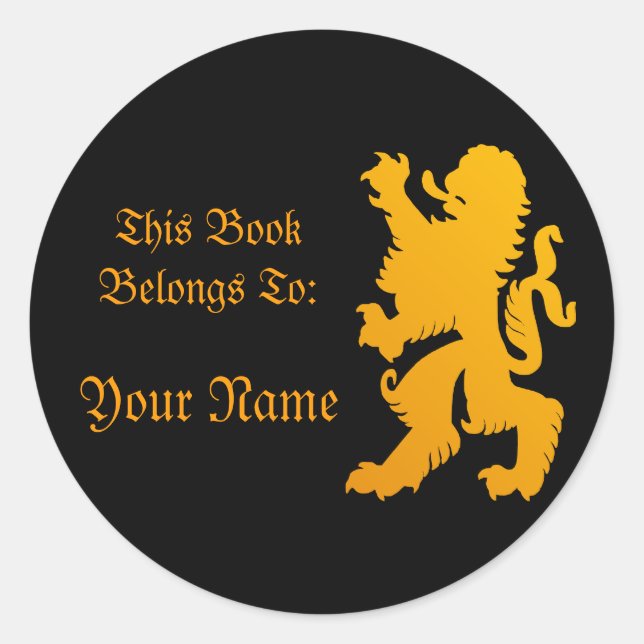 Sticker Étiquette du livre de lion (Devant)