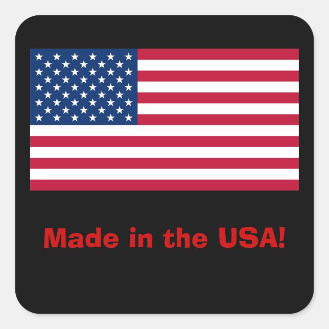 Sticker Étiquette Fabriqué Aux Etats-Unis (Devant)