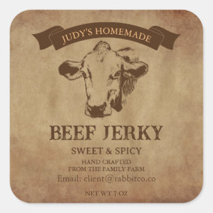 Sticker Étiquette Jerky de boeuf