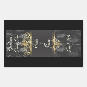 Sticker Étiquette Mariage Gold Spiders