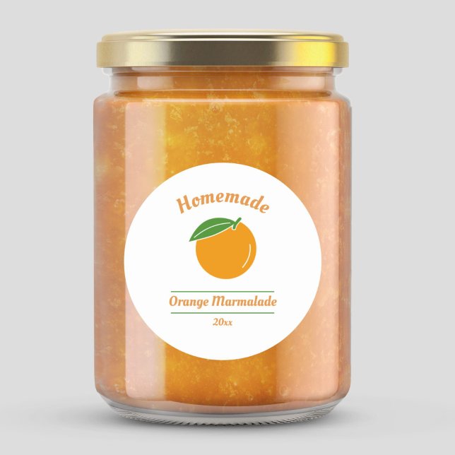 Sticker Étiquette orange modifiable (Orange Marmalade Label Sticker)