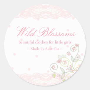 Sticker Étiquette personnalisé Wild Blossoms