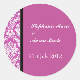 Sticker Étiquette Plum Classic Mariage damassé