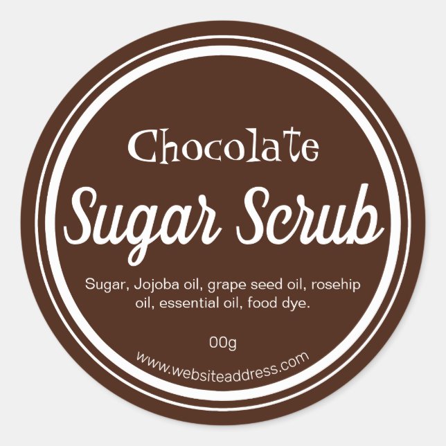 Sticker Étiquette Pour Chocolat Fabriqué À La Main (Devant)
