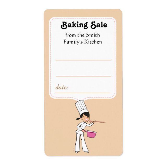 Sticker Étiquette pour la vente de boulangerie ave (Devant)