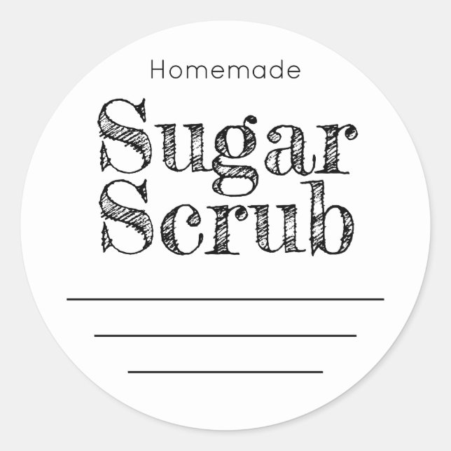 Sticker Étiquette Pour Scruter De Sucre Maison (Devant)