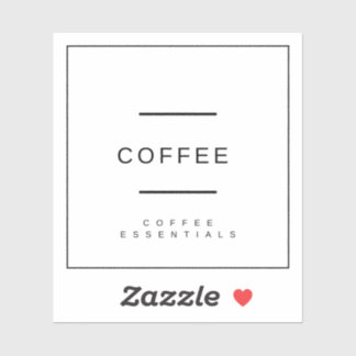 Sticker Étiquette/Sticker café