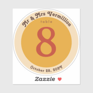 Sticker Étiquette super pour le numéro de table