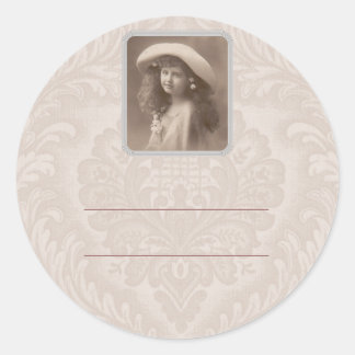 Sticker étiquette tag tag Nostalgia Victorian Girl