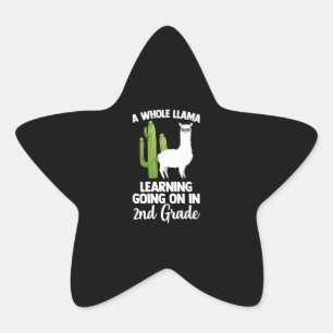 Sticker Étoile 2e Grade Teacher Kids Back To School Llam
