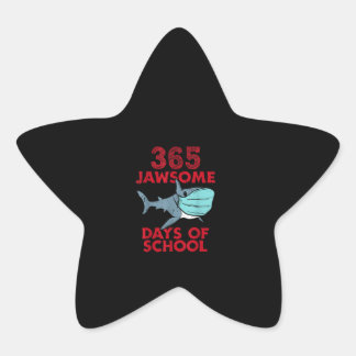 Sticker Étoile 365 Jawsome Days School Shark Mask 100th Day