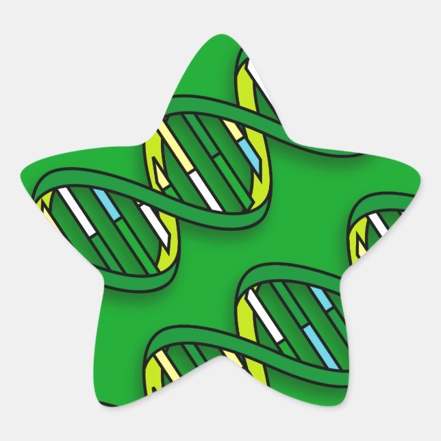 Sticker Étoile ADN vert (Devant)
