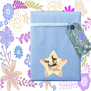 Sticker Étoile Ado moderne sorcière automne Citrouilles Halloween