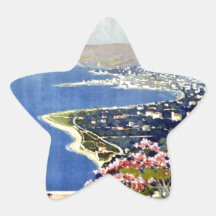 Sticker Étoile affiche vintage-sanremo-voyage