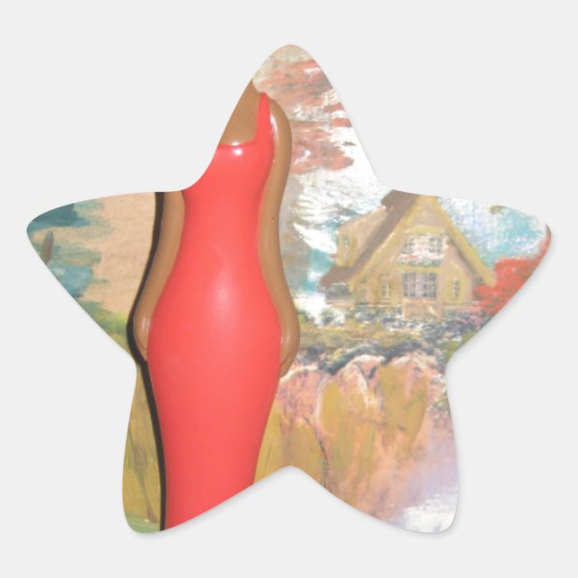 Sticker Étoile Afro Glam : Une beauté intemporelle (Devant)