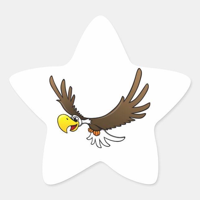 Sticker Étoile Aigle de dessin (Devant)