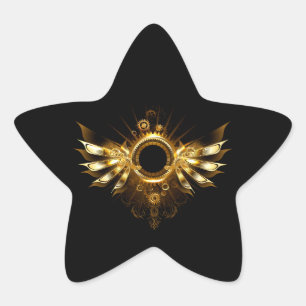 Sticker Étoile Ailes de Steampunk