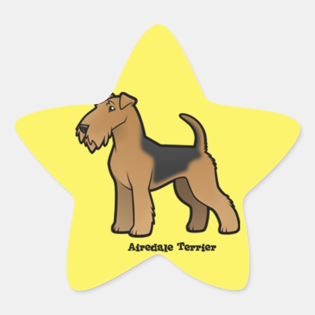 Sticker Étoile airedale terrier (Devant)