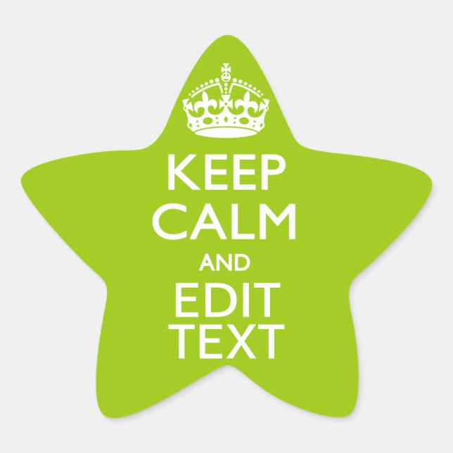 Sticker Étoile Android Green Keep Calm Have Your (Devant)