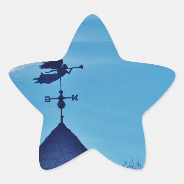STICKER ÉTOILE ANGEL BLOWING HORN (Devant)