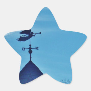 STICKER ÉTOILE ANGEL BLOWING HORN