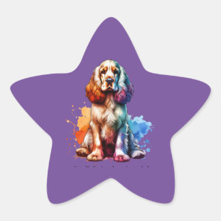 Sticker Étoile Anglais Cocker Spaniel Chien