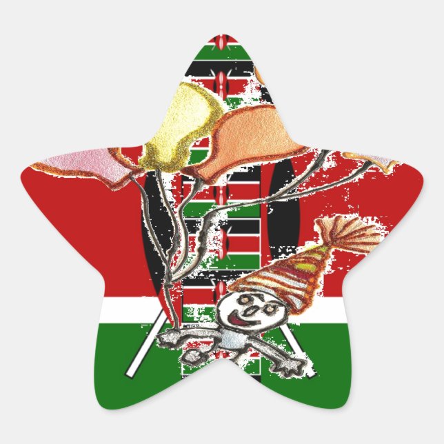 Sticker Étoile anniversaire du Kenya (Devant)