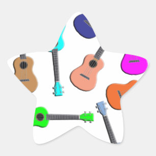 Sticker Étoile Arc-en-ciel d'Ukulele