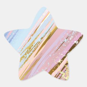 Sticker Étoile Arrière - plan rose texturé