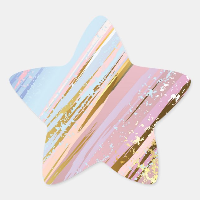 Sticker Étoile Arrière - plan rose texturé (Devant)