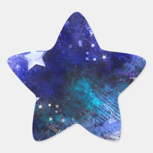 Sticker Étoile Arrière - plan spatial avec étoiles