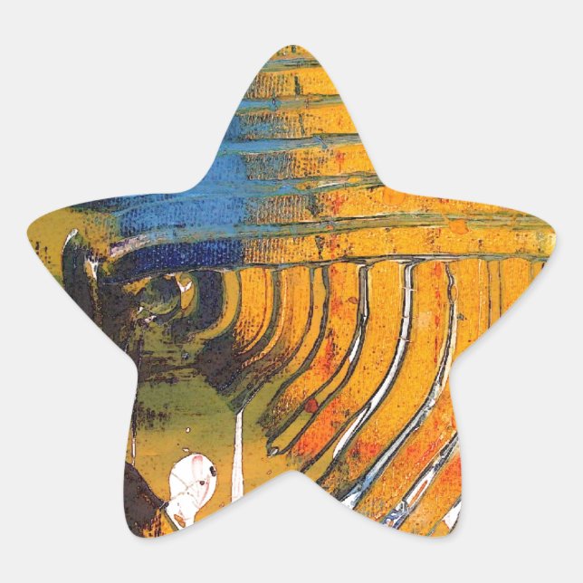 Sticker Étoile Art Abstrait (Devant)