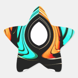 Sticker Étoile Art Motif traditionnel africain Imprimer