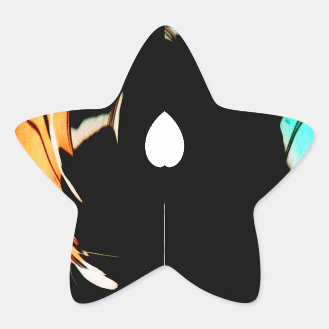 Sticker Étoile Art Motif traditionnel africain Imprimer (Devant)