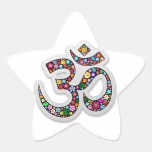 Sticker Étoile Art symbolique floral Namaste