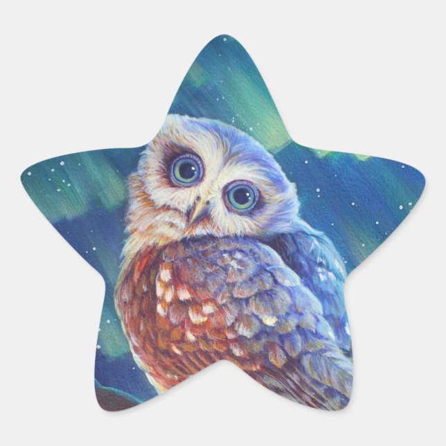 Sticker Étoile Aurora Owl (Devant)