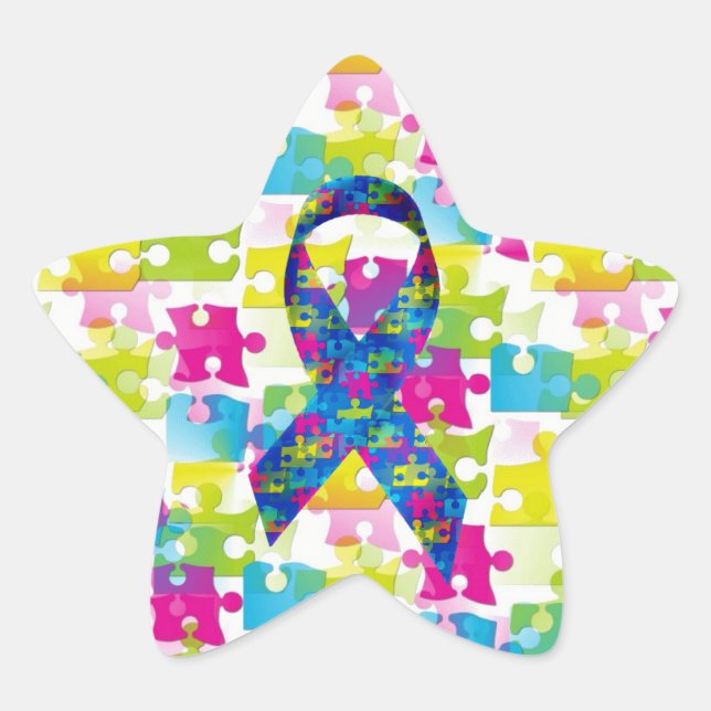 Sticker Étoile Autisme (Devant)