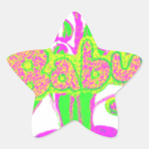 Sticker Étoile Beau bébé Extraordinaire rose Inspirationnel Flora