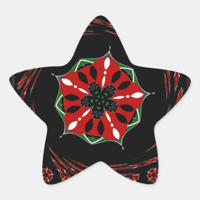 Sticker Étoile Beau rose Bleu Blanc Coeurs d'amour Design (Devant)