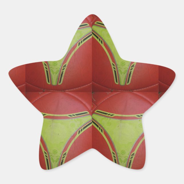 Sticker Étoile Belle conception de motif géométrique jaune doré (Devant)