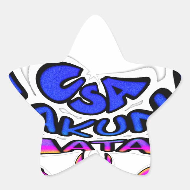 Sticker Étoile Belle Extraordinaire USA Fun Text Art Motif Design (Devant)