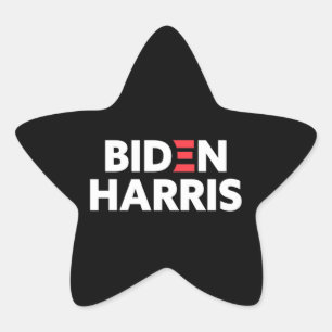 Sticker Étoile Biden / Harris Campagne électorale noir et blanc