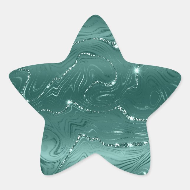 Sticker Étoile Bijoux Green Emerald Glitzy (Devant)