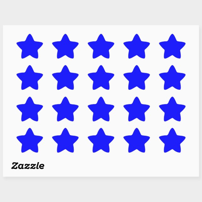 Sticker Étoile Bleu (couleur solide) (Feuille)