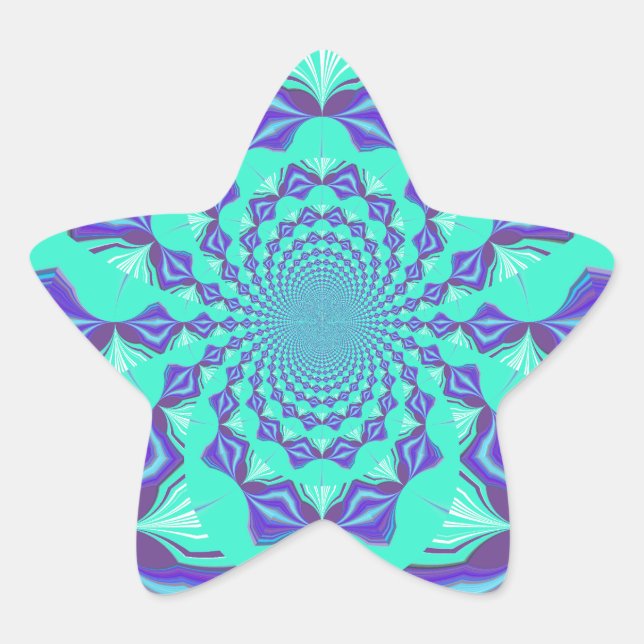 Sticker Étoile Bleu précieux (Devant)