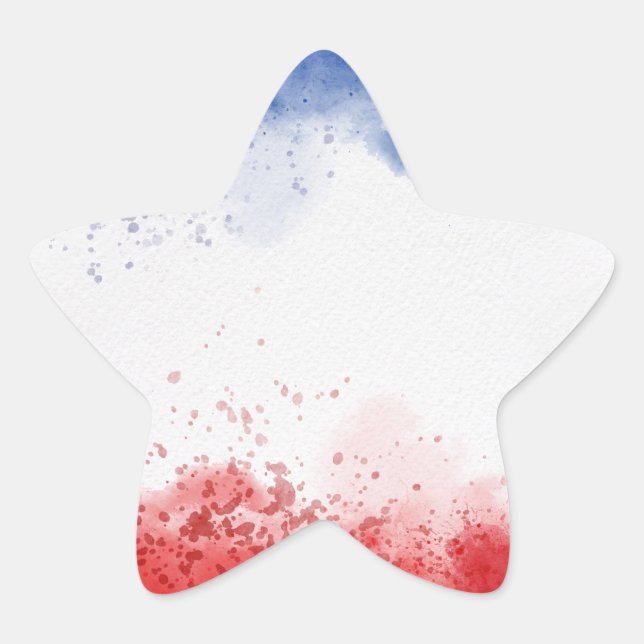 Sticker Étoile Bleu rouge (Devant)