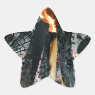Sticker Étoile Bois