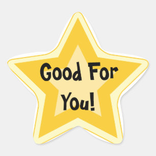 Sticker Étoile Bon pour vous - Prix Sarcastic Gold Star