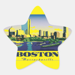 Sticker Étoile Boston, Massachusetts